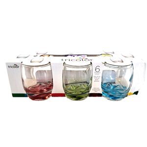 Shot Glasses Colorful Tricolor Set of 6 2.75 oz Home Essentials Barware Assorted